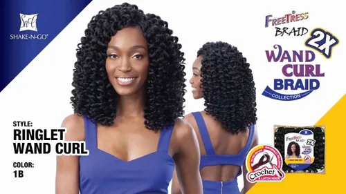 Vista 12 de 2x trenzas sintéticas rizadas FreeTress, cabello en tirabuzones, Paquete de 1
