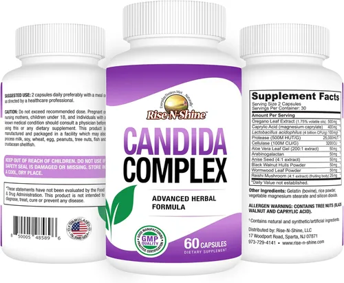 Vista 3 de Rise-N-Shine Suplemento de apoyo Candida -60 Cápsulas