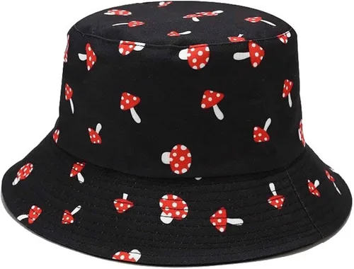 Vista 6 de Sombrero de pescador reversible de doble cara con estampado unisex