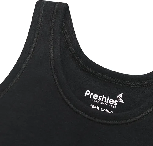Vista 5 de Bebé 3-pack Negro Sin Mangas Onesies Body - Chaleco