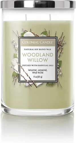 Vista 14 de Colonial Candle - Vela perfumada de frasco con aroma a agua de coco, colección clásica de cilindros, 2 mechas, azul, 19 onzas - hasta 120 horas