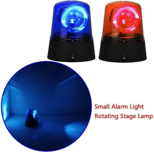 Vista 6 de anso Rotación azul LED policía coche baliza discoteca fiesta DJ lámpara DIY luz de alerta roja (rojo)