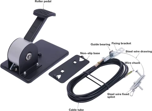Vista 2 de Controles de pasajeros Conjunto de pedal de freno para nuevos conductores/Aprendizaje Conducción/Entrenamiento Conducción - Controles universales