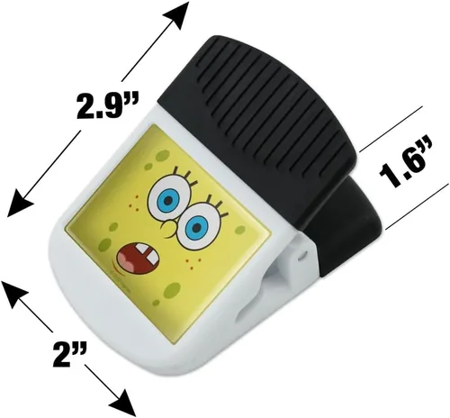 Vista 3 de Bob Esponja Sorpresa Frigorífico Imán Magnético Colgante Gancho Notas Snack Clip