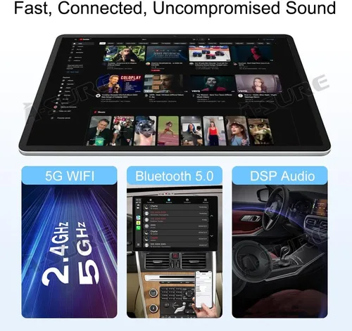 Vista 6 de 13.1 pulgadas 4+64GB Android 15 estéreo del coche para Ford F150 2009-2014 Modelo base 8-Core, 1920x1200 QLED Touchscreen, Wireless CarPlay &