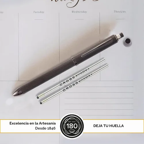 Vista 3 de Cross Recambio de mini bolígrafo, punta media, paquete de 2, tinta negra Replacement Pen Refill for Consistent Ink Flow, Smear-Resistant