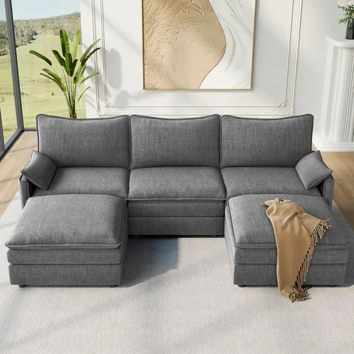 Vista 124 de Vesgantti - Sofá de 40" de Asiento Individual, Cómodo Sofá Nube de Asiento Profundo Tapizado de Chenilla, Sofá Moderno, Asientos Extra para Sofás