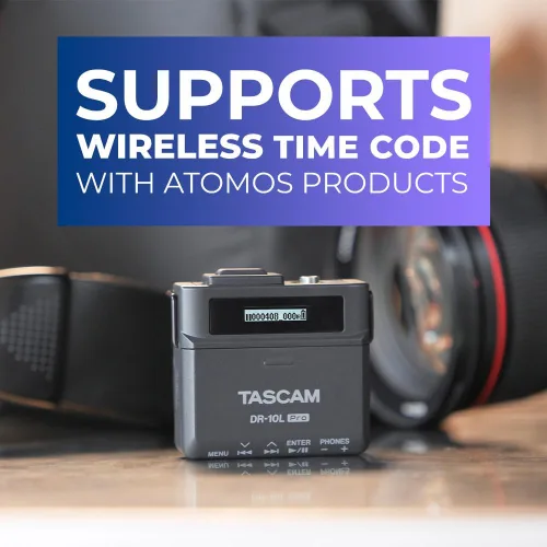 Vista 8 de TASCAM Grabadora de Campo DR-10L Pro con Micrófono Lavalier y Grabación Float de 32 bits para Audio para Video — Soporta microSDXC de 512GB y LTC