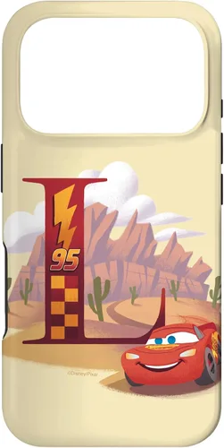 Vista 30 de Disney & Pixar - Carcasa para iPhone 17, diseño de letra L con monograma de letras L Lightning McQueen