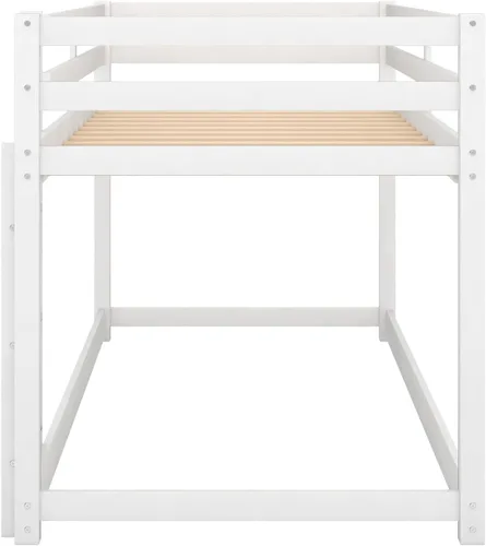 Vista 37 de Twin Size Bunk Bed with Panelled Headboard and Footboard, Antique Dark Oak Antique Oak