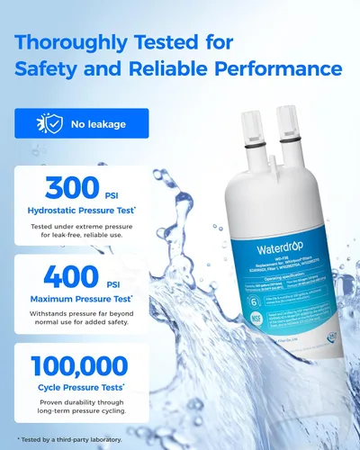 Vista 8 de Waterdrop EDR1RXD1 Reemplazo para filtro Everydrop® 1, W10295370A, EDR1RXD1B, P8RFWB2L, P4RFWB, Kenmore® 46-9081, 46-9930, WD-F38 Filtro de agua