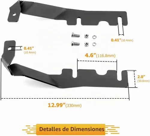 Vista 2 de WeiSen Hood Hinge Ditch Light Brackets Compatible with Ram 1500 2019-2024
