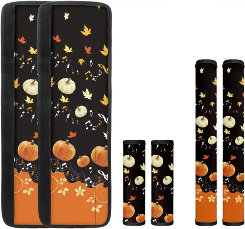 Vista 9 de 6 fundas para manija de puerta de refrigerador de Acción de Gracias, cubierta de manija de nevera de otoño, hoja de arce, protector de manija