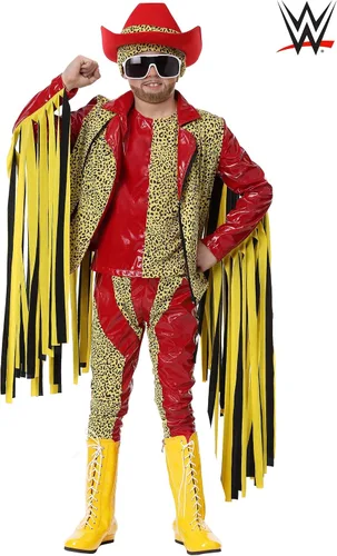 Vista 2 de Disfraz Macho Man Randy Savage para niños, Rojo