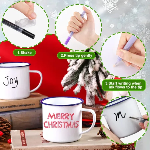 Vista 2 de Newtay Juego de tazas pintadas de 16 piezas de graduación, tazas de café personalizadas, puedes decorar café, kit de decoración de graduación, tu