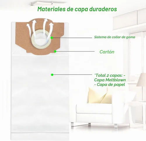Vista 4 de Paquete de 10 bolsas de vacío de repuesto compatibles con Eureka RR, parte # 61115 Boss Smart Vac serie 4800