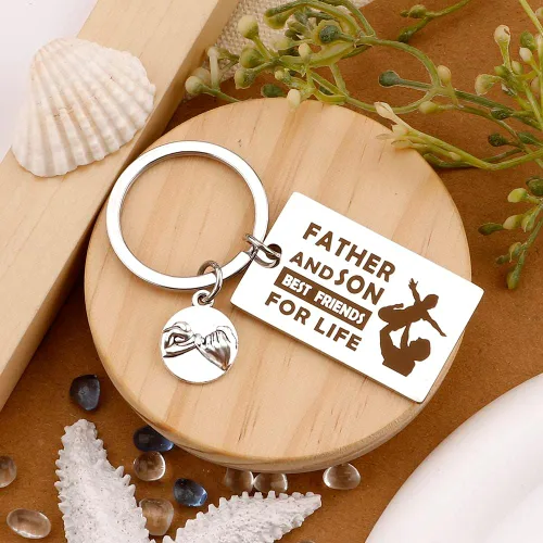 Vista 5 de OALCQ Regalos para padres de hija, regalo para papá, llavero para padres, regalo de niños, regalos para papá