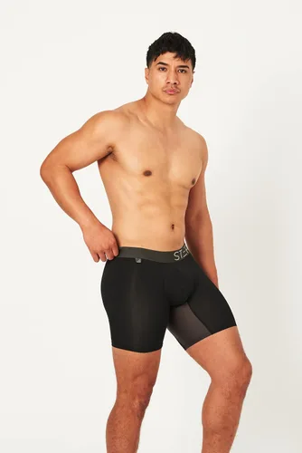 Vista 5 de STEP ONE Calzoncillos tipo bóxer de bambú para hombre (más largo), antirozaduras, absorbe la humedad para hombres