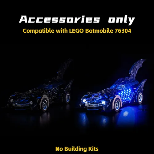 Vista 5 de BrickBling - Luz LED solamente, compatible con Lego Forever Batmobile