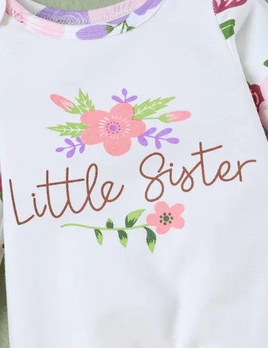 Vista 4 de Mono de manga larga con estampado floral para bebé o niña