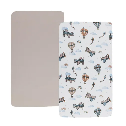 Vista 13 de Juego de sábanas de moisés, paquete de 2 sábanas bajeras ajustadas, elásticas ultra suaves, para colchón de cuna rectangular ovalada de reloj