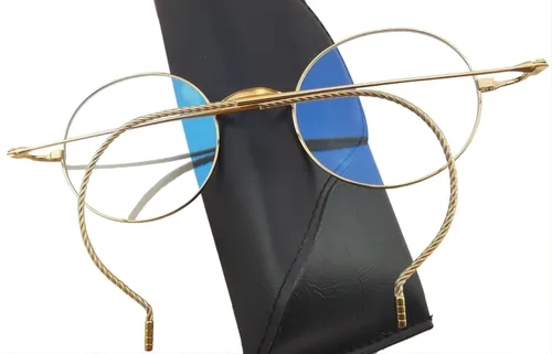 Vista 5 de Circleperson Gafas de titanio puro Vintage redondo Cable templo ligero