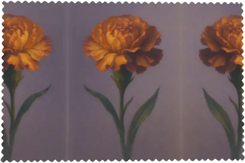Vista 8 de Rectangular Placemats Set of 4, Heat Resistant Dusk Carnation Printed Kitchen Dining Table Mats