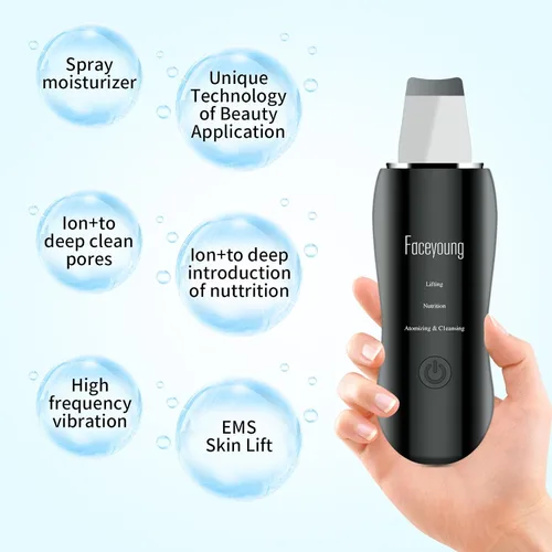 Vista 3 de Limpiador facial de piel con pulverizador, pulverizador mejorado, extractor de puntos negros para limpieza profunda e hidratante en aerosol