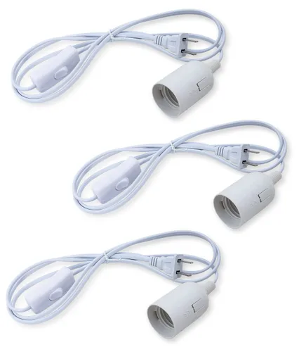 Vista 9 de HESSION - Cable de extensión colgante para farol, cable de lámpara de 5.9 pies, máximo 360 W, interruptor de encendido/apagado E26/E27, iluminación