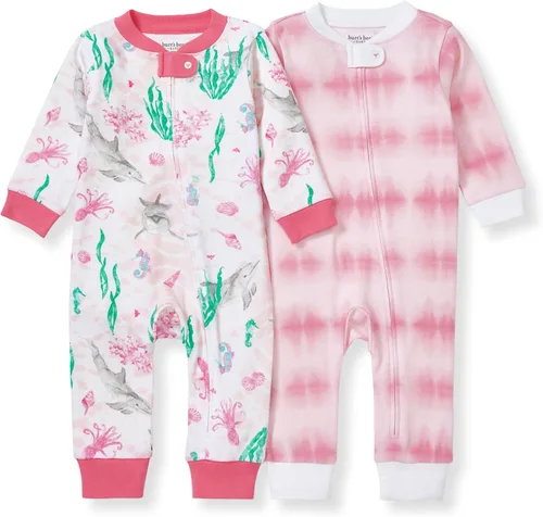 Vista 213 de Burt's Bees Baby - Pijama de una pieza para bebé, mameluco para dormir y jugar, algodón 100% orgánico, cremallera frontal