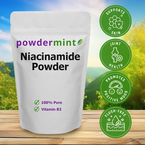 Vista 2 de Polvo de niacinamida (vitamina B3) 100% puro polvo de niacina 500 mg Suplemento sin rubor (2.2 lbs)