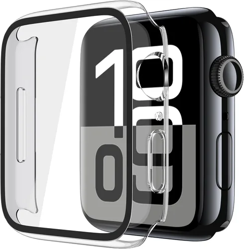 Vista 28 de Misxi Juego de 2 Fundas de Vidrio Templado Compatibles con Apple Watch Series 3 y Series 2 de 1.496 Pulgadas, Protector de Pantalla de Policarbonato