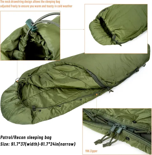 Vista 3 de MT Sistema de sacos de dormir modulares militares del ejército, múltiples capas con cubierta Bivy para todas las estaciones, bosque/multicámara