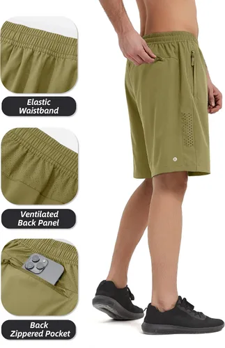 Vista 4 de HIFEOS Pantalones cortos deportivos para hombre, pantalones cortos de entrenamiento para correr, tenis, gimnasio, 5, 7, 9 pulgadas, cómodos
