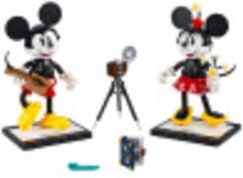 Vista 2 de LEGO Disney Mickey Mouse y Minnie Mouse (43179), kit de construcción coleccionable de Mickey Mouse de estilo clásico, nuevo 2021 (1,739 piezas)