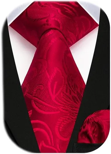 Vista 241 de Corbatas florales tejidas clásicas para hombre, corbata cuadrada de bolsillo, corbatas formales para hombres, boda con pañuelo