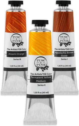 Vista 11 de Tusc & Pine Pintura al Óleo para Artistas - Juego de 40 ml de 3 - Colores Azules Surtidos - Sin Amarilleo, Consistencia Rica y Cremosa, Máxima Carga