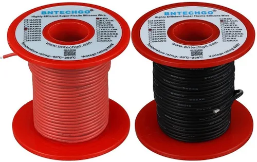 Vista 15 de BNTECHGO - Kit de cables de silicona de 7 colores calibre 20, cada uno de 25 pies de largo, cables de cobre estañado trenzados y flexibles