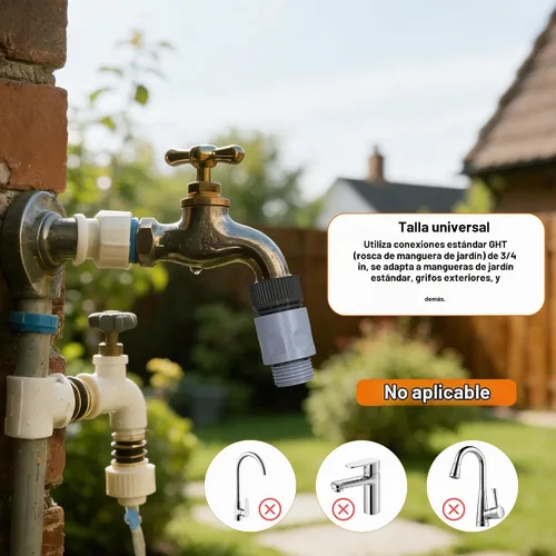 Vista 5 de LIULO TOOL 8 juegos de conectores rápidos para manguera de jardín, accesorios de manguera de agua de plástico de 3/4 pulgadas, conectores macho