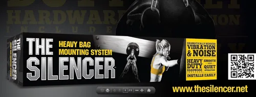 Vista 8 de Bolsa para golpear pesada (para boxear) con montaje para colgar " El Silenciador