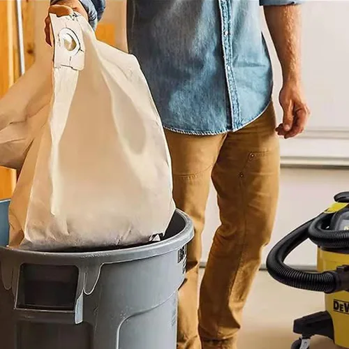 Vista 6 de Paquete de 3 bolsas de aspiradora para DEWALT Shop Vac de 6 a 10 galones DXVA19-4101, bolsa de recolección de polvo con filtro para aspiradora