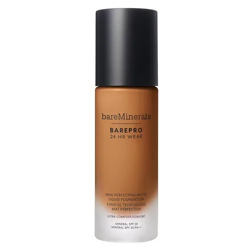 Vista 38 de bareMinerals BarePro 24HR Wear Matte Liquid Foundation Mineral SPF 20, Base de maquillaje de cobertura completa para piel madura, libre de aceite