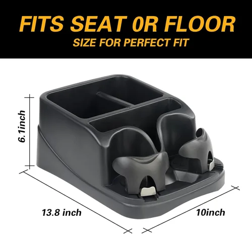 Vista 2 de Consola Central Universal Grande para Automóviles, Camiones, Minivans, SUVs, Organizador de Consola de Automóvil con 2 Portavasos Ajustables