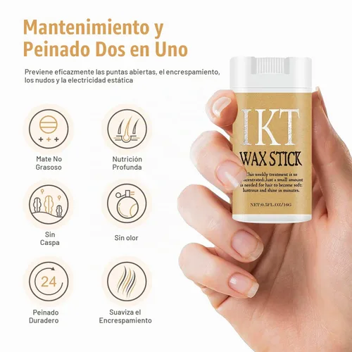 Vista 2 de Barra de cera para el cabello para mujeres y niños, barra de pomada de cera para pelucas (0.56 onzas)