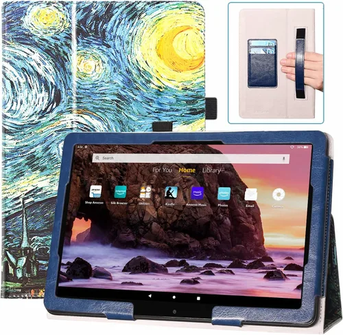 Vista 11 de DMLuna Case for All-New Amazon Fire HD 10 & 10 Plus Tablet (13th / 11th Generation, 2023/2021 Release) 10.1", Slim Cover with Folding Stand, Auto