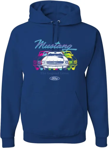 Vista 10 de Wild Bobby Ford Mustang The Legend Lives - Sudadera con capucha unisex con diseño de coches y camiones