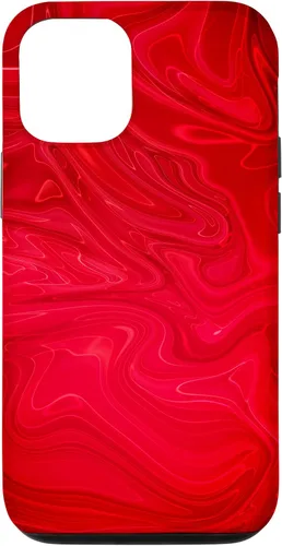 Vista 11 de Funda para iPhone 12 mini Groovy Liquid Swirl Hippie Red Psycodélica