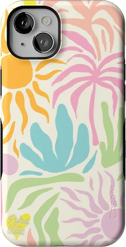 Vista 108 de Casely Funda para iPhone 15 Plus Todas las cosas divertidas Diversión en días laborables Diseño protector audaz Compatible con MagSafe
