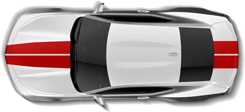 Vista 4 de Calcomanías de rayas deportivas dobles compatibles con Chevrolet Camaro 2016 (negro)