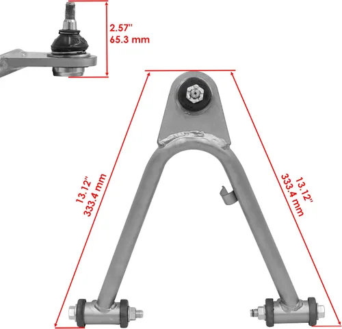 Vista 3 de Caltric Brazos A delanteros inferiores y superiores compatibles con Yamaha Raptor 350 YFM350R YFM 350R 2004-2010